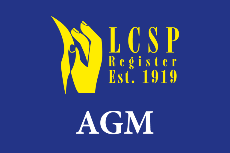 LCSP Register AGM will be held on 25th June