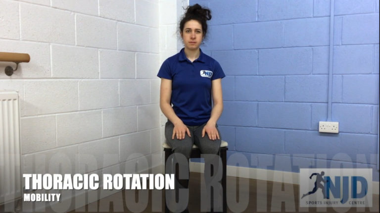 Thoracic mobility (mid and upper spine) rotation and extension