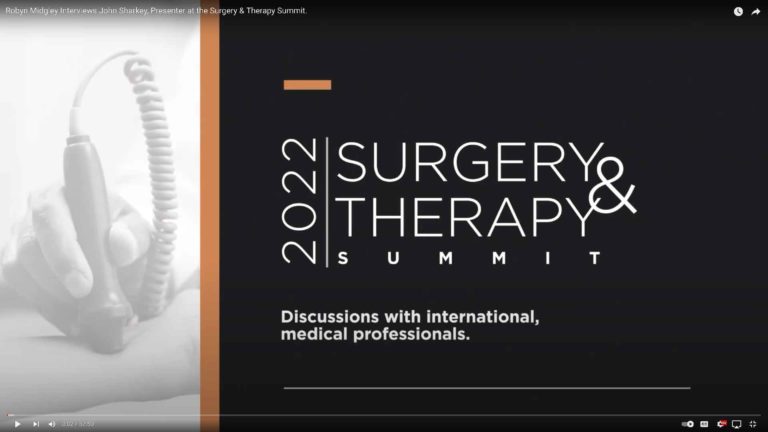 Robyn Midgley Interviews John Sharkey, Presenter at the Surgery & Therapy Summit.