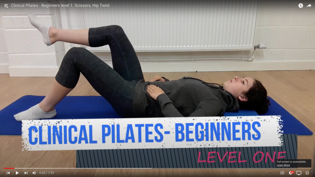 Clinical Pilates - Beginners level 1: Scissors, Hip Twist